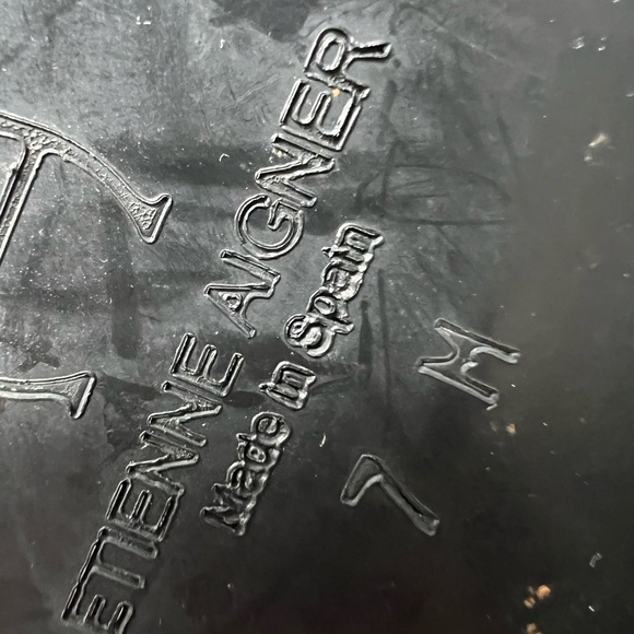 Etienne Aigner Designer Platform Espadrilles Black - Picture 7 of 8